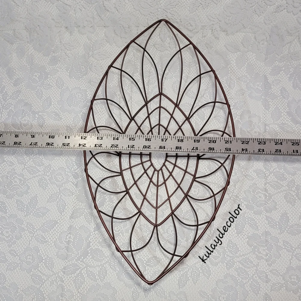 Vintage Large Metal Wire Fruit Basket 17.25